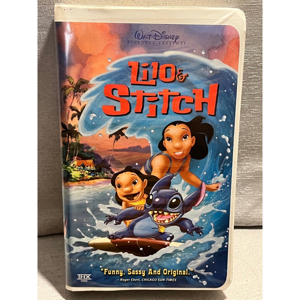 Disney Lilo & Stitch VHS Movie White Clamshell Case THX Certified 23988A